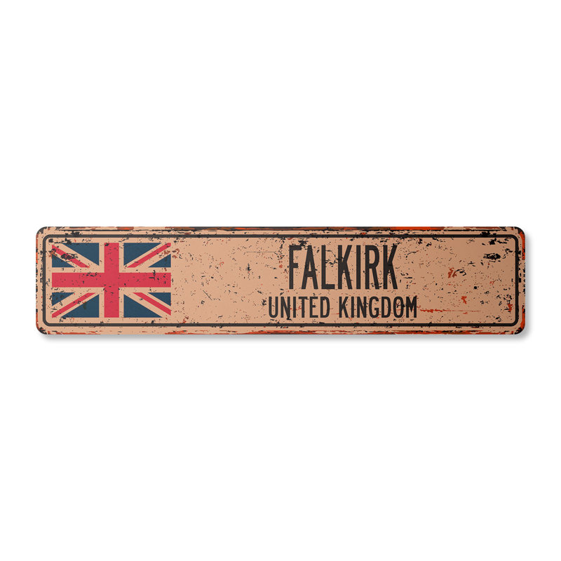Plaque de rue Falkirk en aluminium 6 po x 24 po