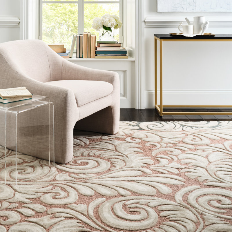 Tapis cachemire recyclé touffeté à la main Chantilly, 3 pi x 5 pi