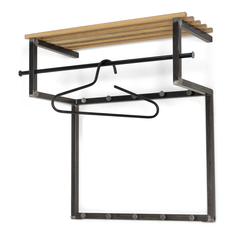 Metal Wall 10 - Hook Wall Mounted Coat Rack