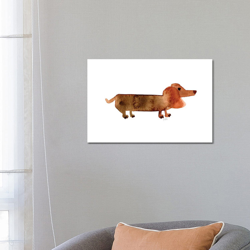 Dachshund by Sara Franklin - Wrapped Canvas Painting, 66.04 cm H x 45.72 cm W x 3.175 cm D
