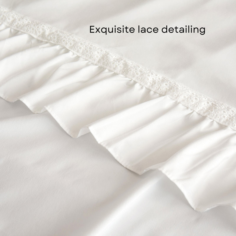 Romantic Lace Ruffle King Sheet Set, King