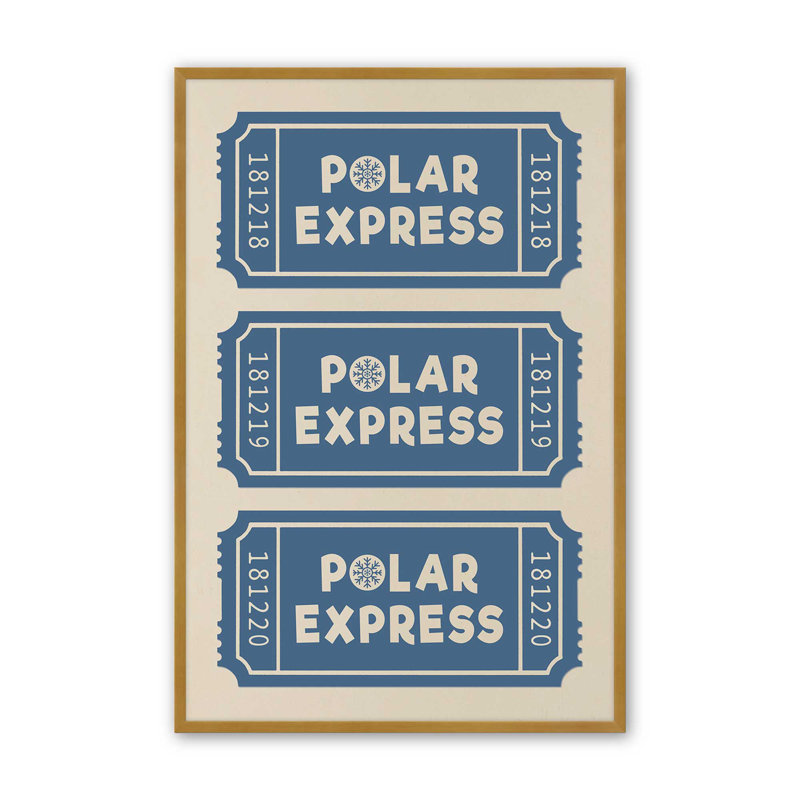 «Frosty Train Ride», reproduction d'art, Or poli, 8 po x 10 po