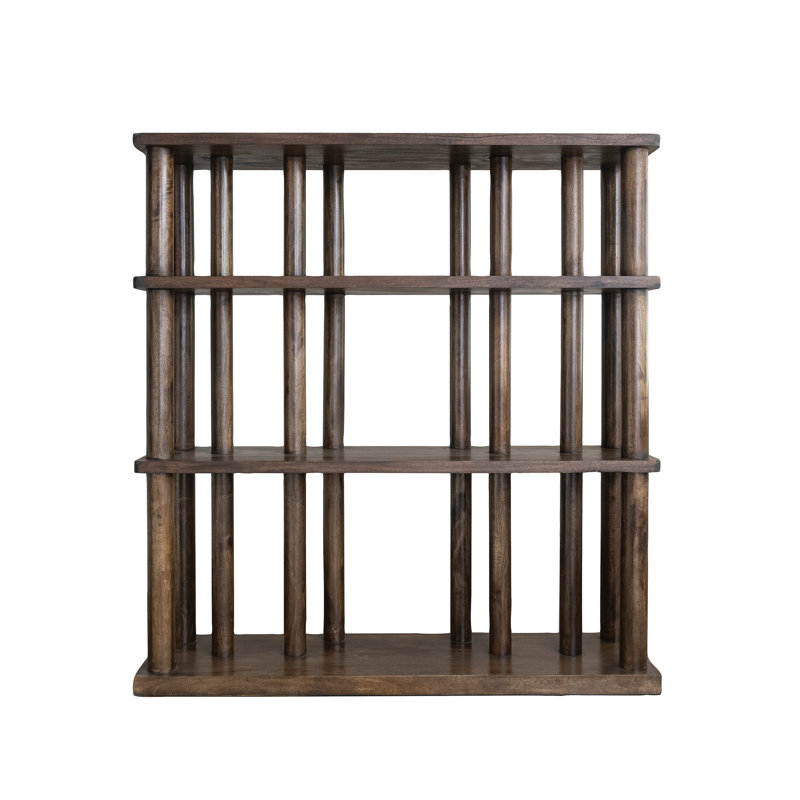 Mango Wood Slatted Shelf with 3 Shelves