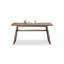 Table de salle à manger rectangulaire en bois massif brun noisette