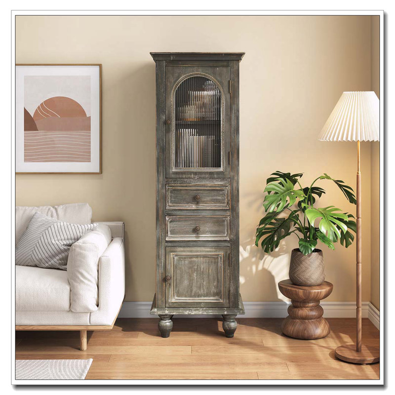 Armoire de rangement Farmhouse, Noir + gris