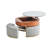 Lift Top Extendable 3 Storable Stools Sintered Stone Coffee Table with Storage-271548678