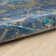 Madrid Blue/Gray/Gold Floral Traditional Indoor Performance Area Rug