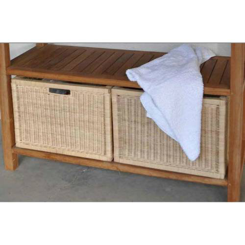 Hand Woven Wicker Metal General Basket Set
