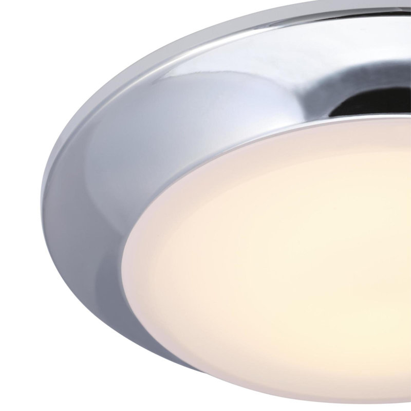 Plafonnier encastré Makira, 1.25" H x 7.5" W x 7.5" D, Chrome