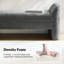 Banc rembourré en tissu 57 po Elizabeth-1698964365