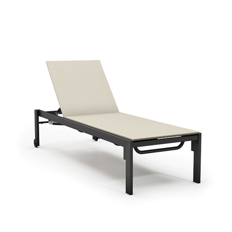 Allure Armless Adjustable Chaise (With Wheels), Glacier, Carbon