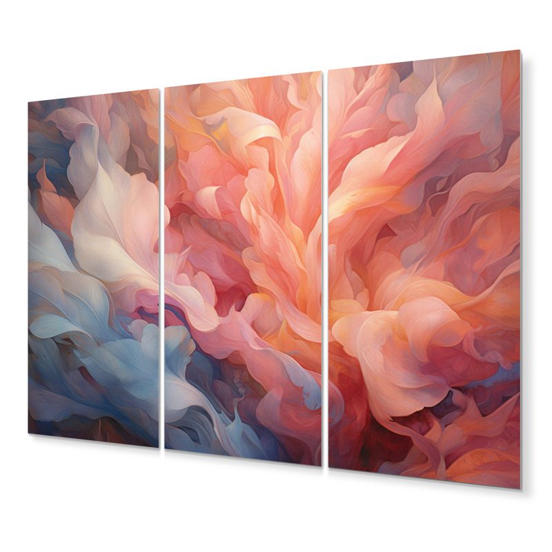 Peach Blue Rose Reverie I Plants & Flowers Wall Decor