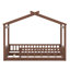 Structure de lit en bois avec clôture-158148379