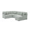Canapé modulaire de 121 po de largeur Emilio