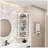 Wall Mounted Corner Cabinet with Featuring Four-tier Storage
