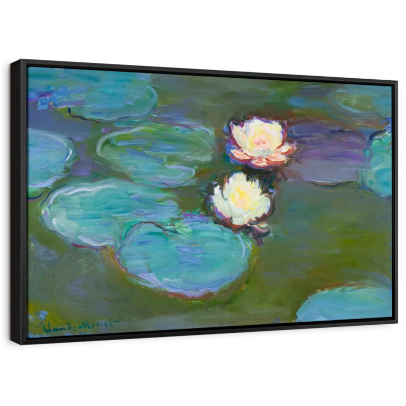 Nympheas 1897-1898, reproduction sur toile, H 25 po x l 37 po