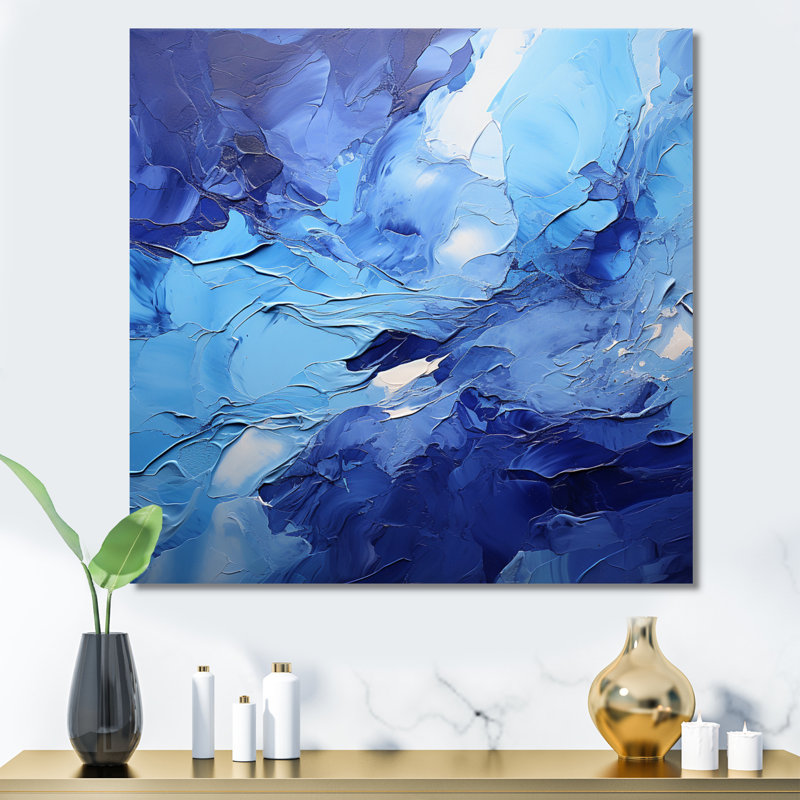 Cobalt Dreams - Abstract Landscape Canvas Prints, H 30 po x l 30 po x P 1 po, Toile tendue