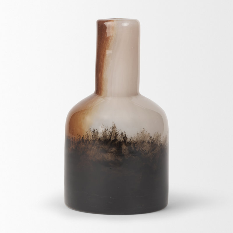 Vase de table en verre Ark, H 8,66 po x l 4,72 po x P 4,72 po