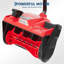 Pelle à neige électrique sans fil GarveeHome 12 po 20 V avec phare DEL intégré, batterie et chargeur rapide inclus - Souffleuse à neige légère et puissante pour terrasse, patio et allée (noir et rouge)