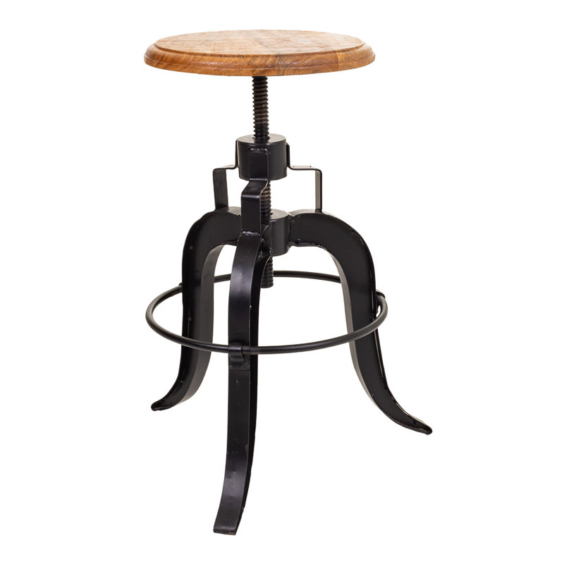 Martell Swivel Adjustable Height Counter Stool with Metal Frame