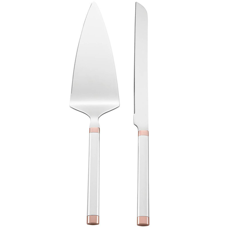 Rosy Glow 2 - Piece Cake Serving Set