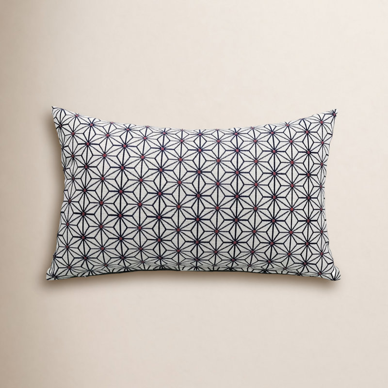 Liza Pillow Cover & Insert Rectangle in Blue/White/Red