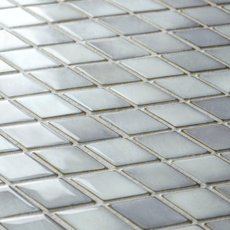 Hudson 2" x 3" Porcelain Grid Mosaic Wall & Floor Tile, Gray Eye