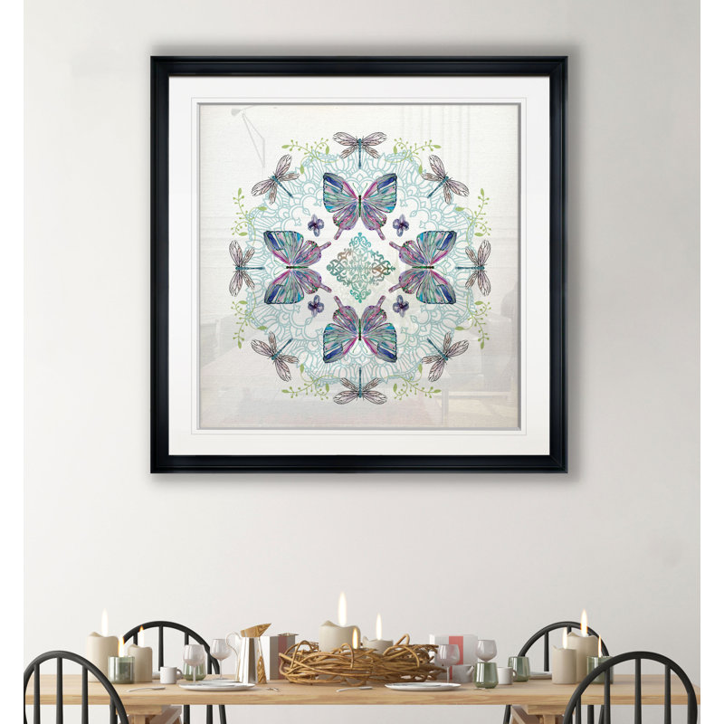 Art sur toile nature kaléidoscope II, H 17,5 po x l 17,5 po x P 1,5 po, Cadre plastique noir
