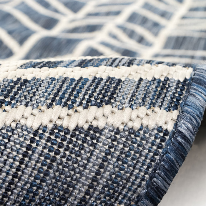 Mercury Row® Anwar Power Loom Navy Blue Indoor/Outdoor Rug & Reviews ...