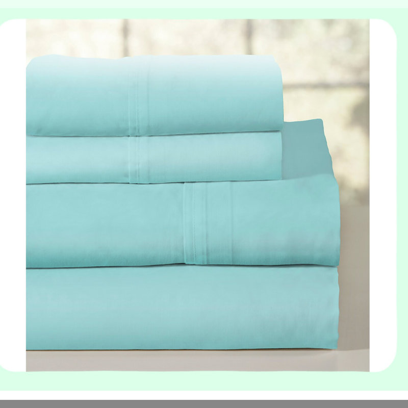 Aqua Dream 200 Thread Count Cotton Sheet Set - Soft & Cozy Bedding - Breathable & Hypoallergenic - Luxurious Sleep Experience