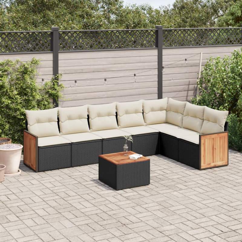 Ensemble de canapé de jardin en rotin PE Vidaxl