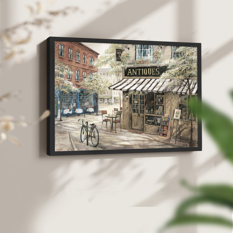 Voisinage de quartier - Reproduction encadrée - Restickable, H 11 po x l 14 po, Noir, noir, noir, noir