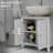 Pedestal Sink Storage Cabinet, Under Sink Cabinet, Bathroom Vanity Cabinet With U-Shape And Adjustable Internal Shelf, White