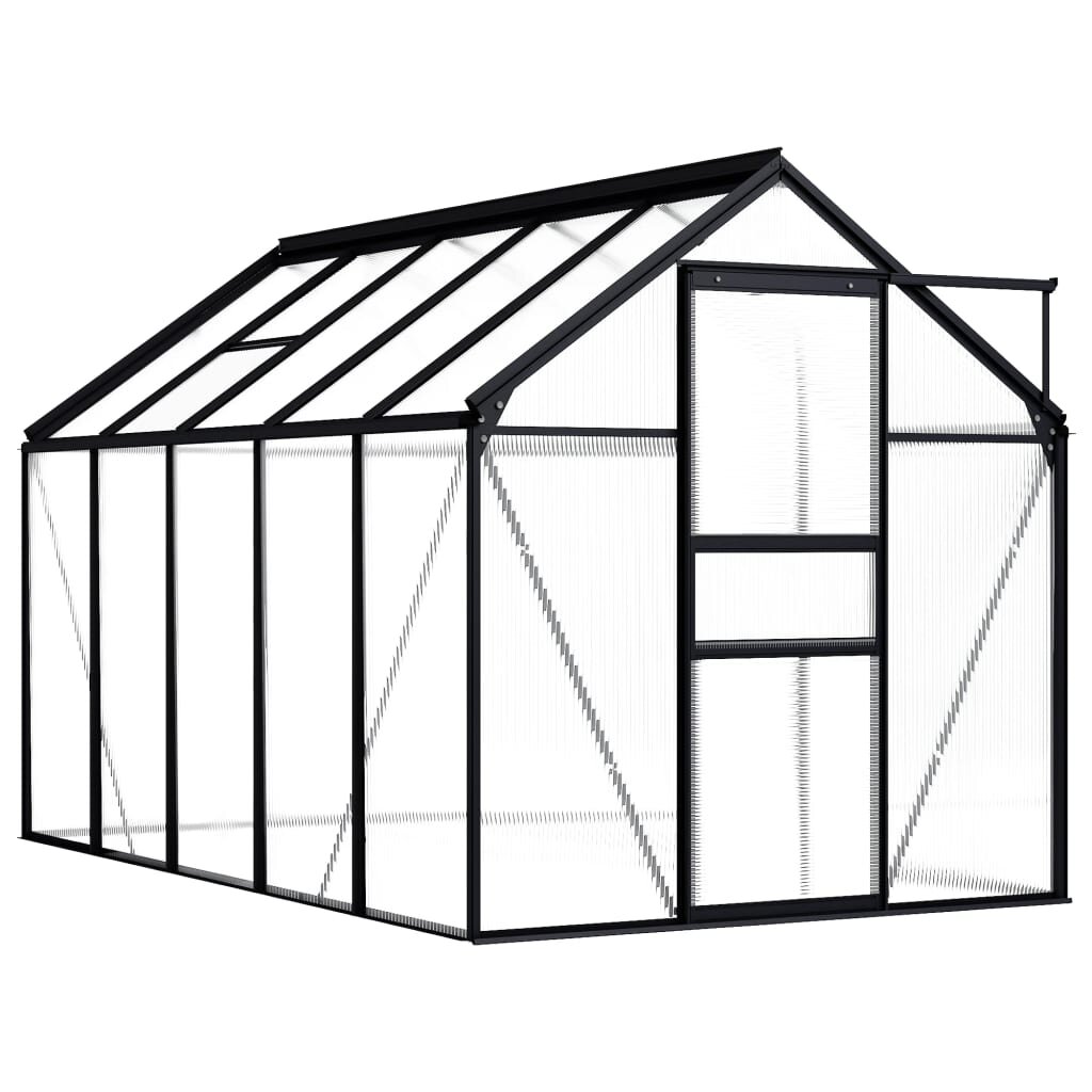 Vidaxl Vidaxl Greenhouse Anthracite Aluminum 63.4 Ft 