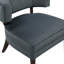 Élégante chaise d'appoint en velours rembourré à dossier demi-tonneau en bois massif de luxe pour salon 1 pièce
