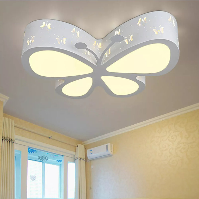 Plafonnier encastré à DEL 19,7 po Butterfly, Blanc
