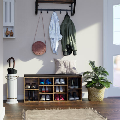 Adara Linen Blend Upholstered Storage Bench