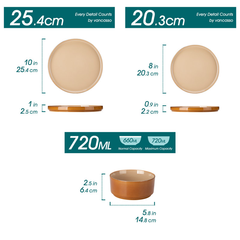 Piece Stoneware Dinnerware Set - Service for 4
