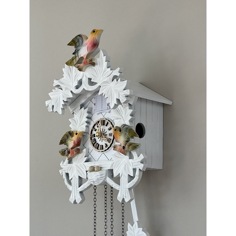 White German Quartz Cuckoo Clock