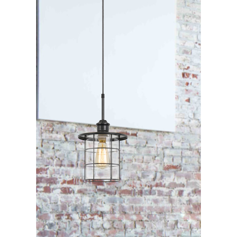 Luminaire suspendu cylindrique à 1 lumière Hampson