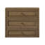 Table de chevet 3 tiroirs - Amande-1537740221
