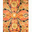 Tapis unique noué à la main orange / beige / bleu Verdine Mogul 10 pi 3 po x 14 pi 6 po