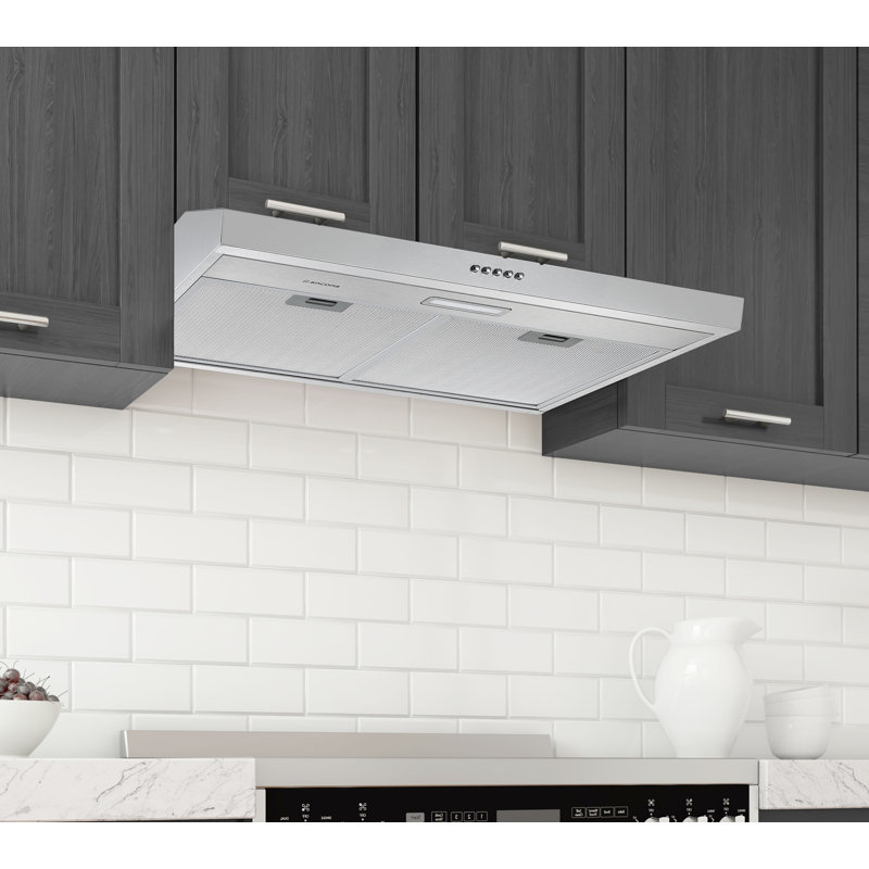 Hotte de cuisine convertible 30 po Ancona, Acier inoxydable
