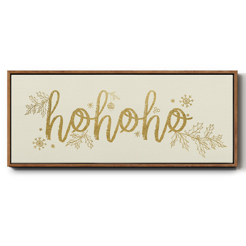 Golden HOHOHO- Framed Canvas
