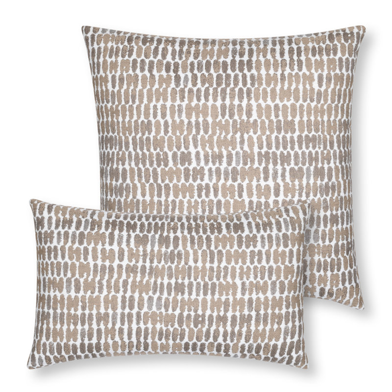 Thumbprint Latte Indoor/Outdoor Pillow Cover & Insert, 20"H X 20"W