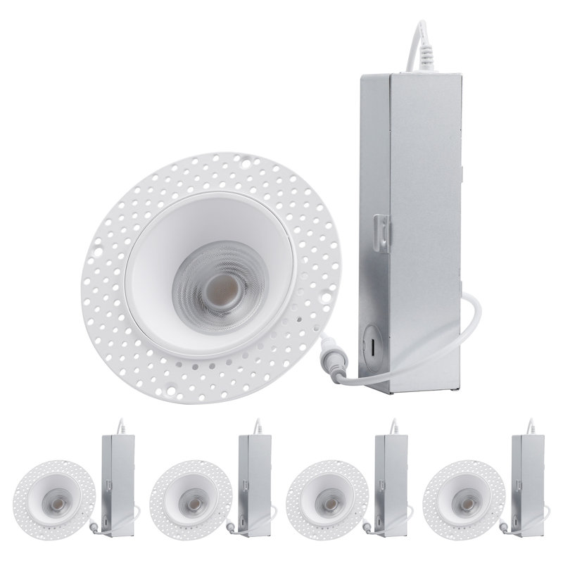 5CCT Commercial Trimless 3" LED Recessed Light with J-Box, Dimmable, CRI 90+, ETL