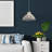 15"W 1-Light White Painted Rattan Pendant
