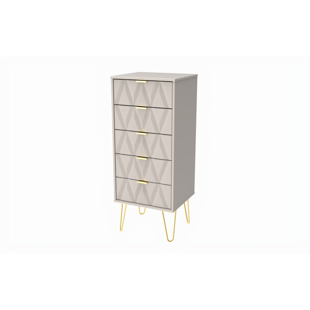 Fully Assembled Diamond 5 Drawer 45Cm W