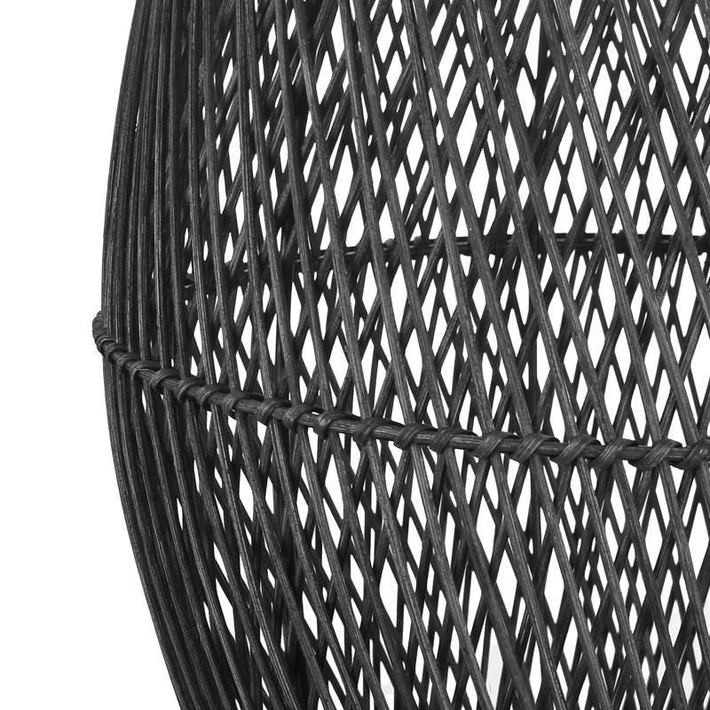 Luminaire suspendu rustique en bambou, H 112,20 po x l 13,77 po x P 13,77 po