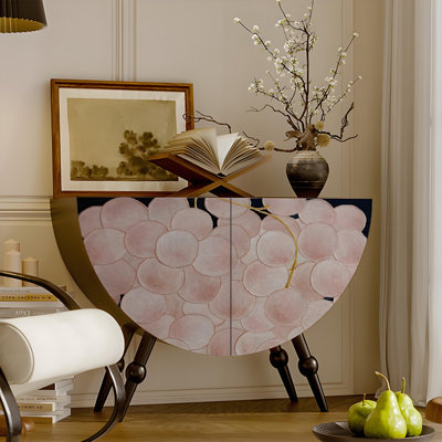 Armoire demi-lune en bois massif rétro